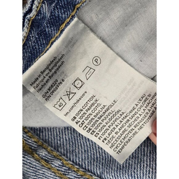 H&M Boyfriend Low Waist Distressed Jeans size 14 - Picture 5 of 12